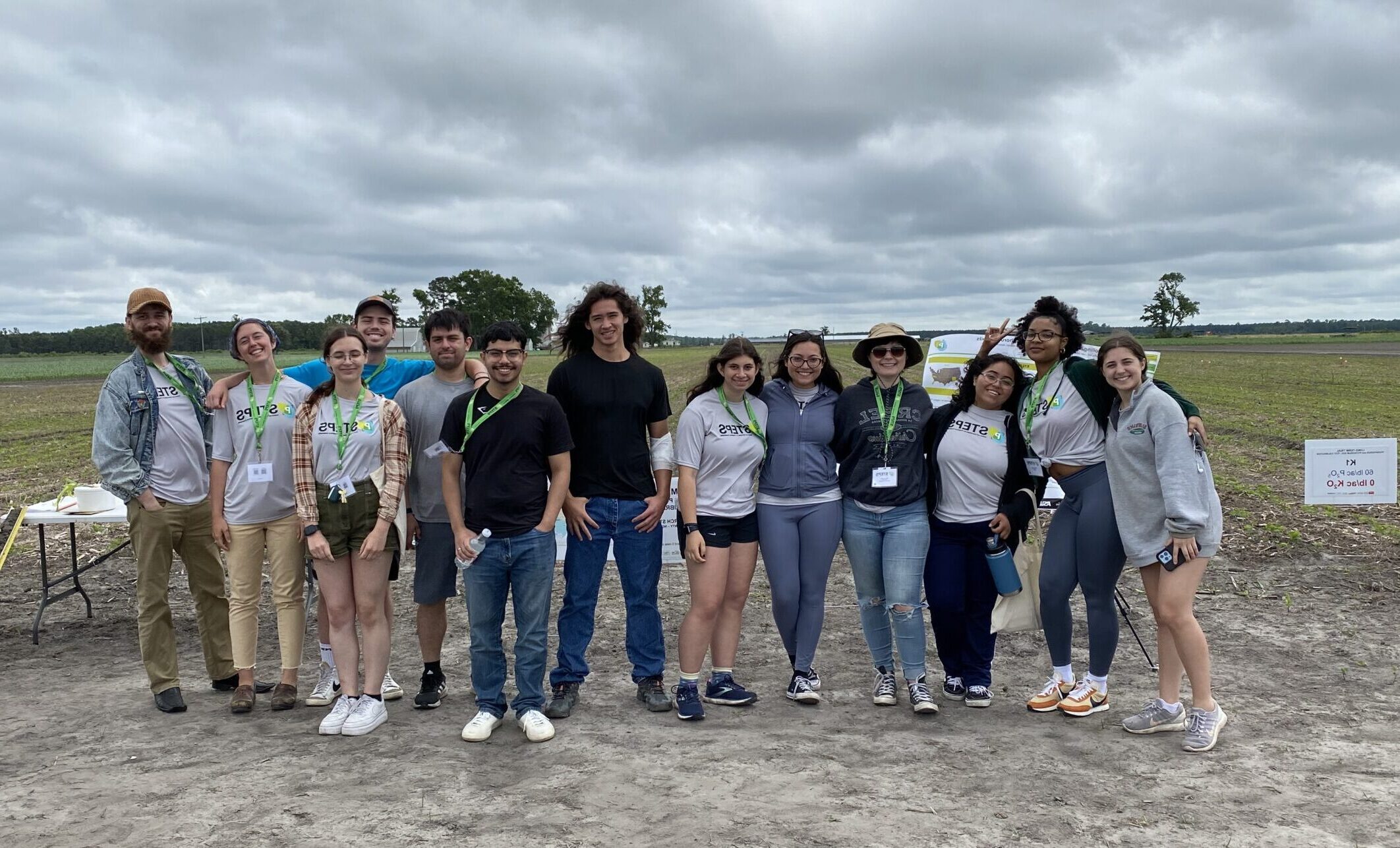 STEPS REU 2023 group photo at Tidewater Research Station