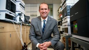 Jacob Jones in his research laboratory